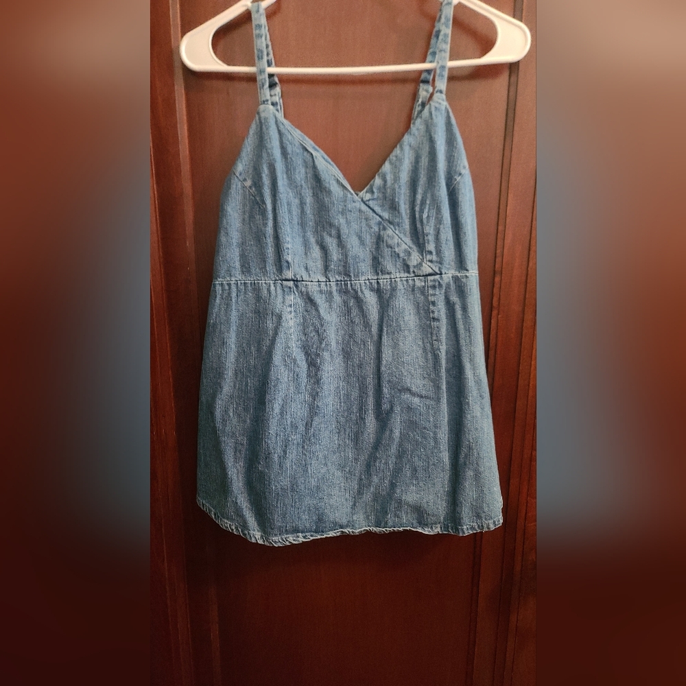 TM Style Denim Blouse- Size Small